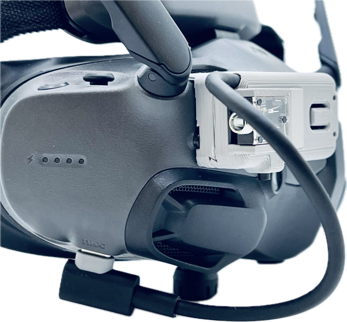 Tally-ho 3 Head Tracker mounted on DJI Goggles 3 for FPV Dogfighting