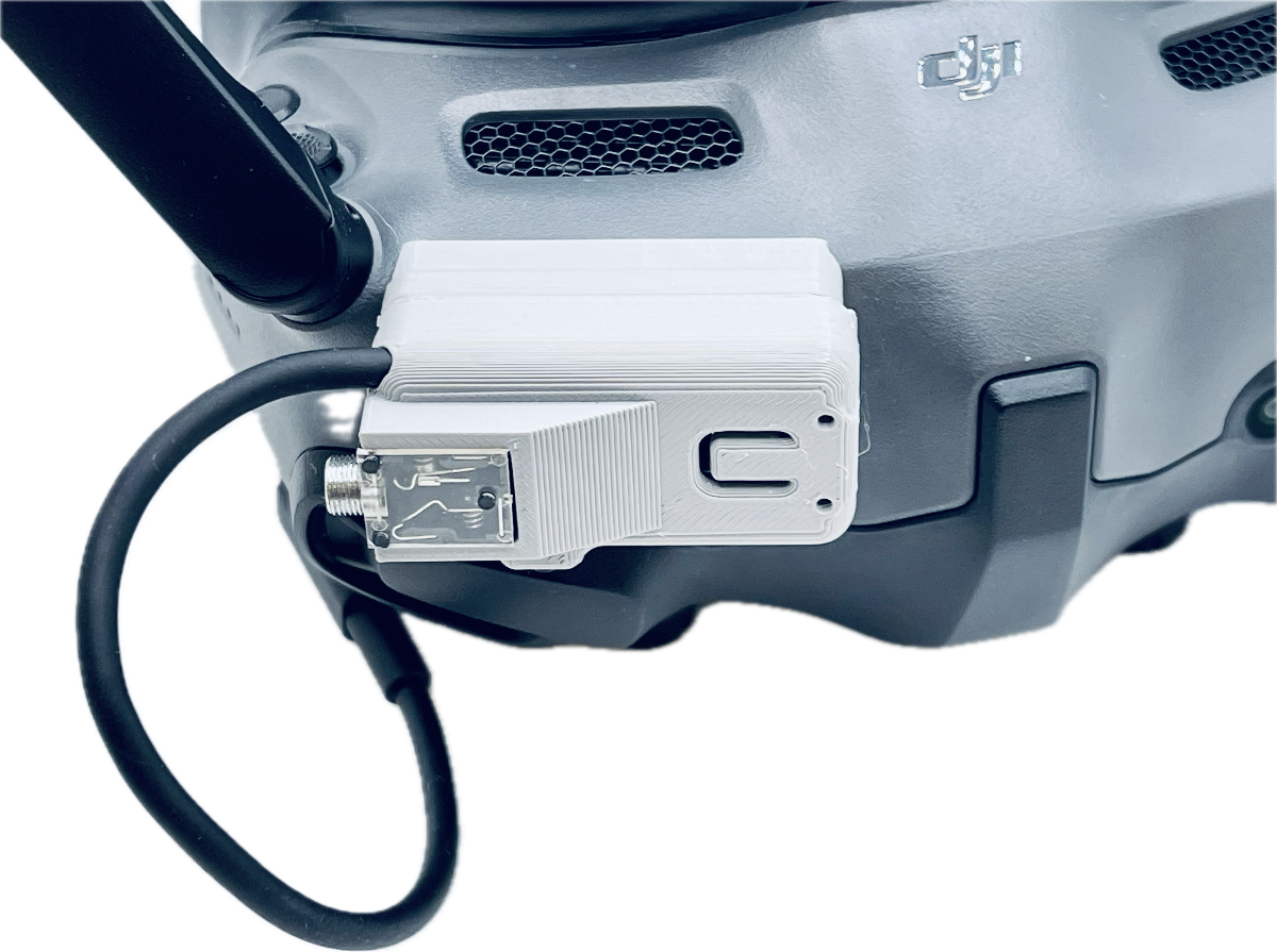 Tally-ho 3 Head Tracker mounted on DJI Goggles 3 for FPV Dogfighting